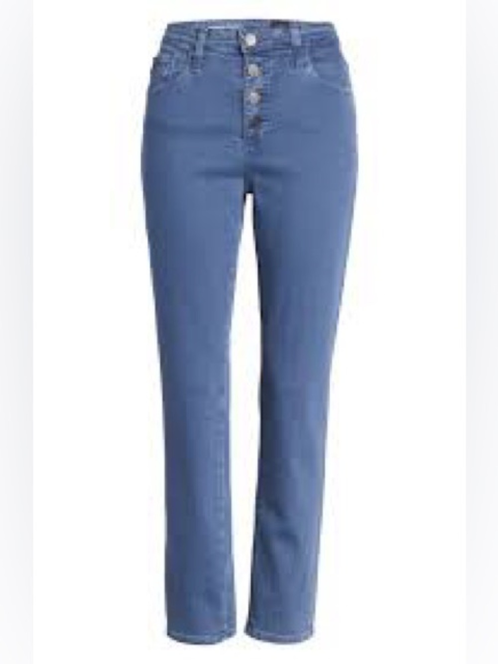 AG Isabelle Button Fly High Waist Ankle Straight Leg Jeans adriano goldschmied